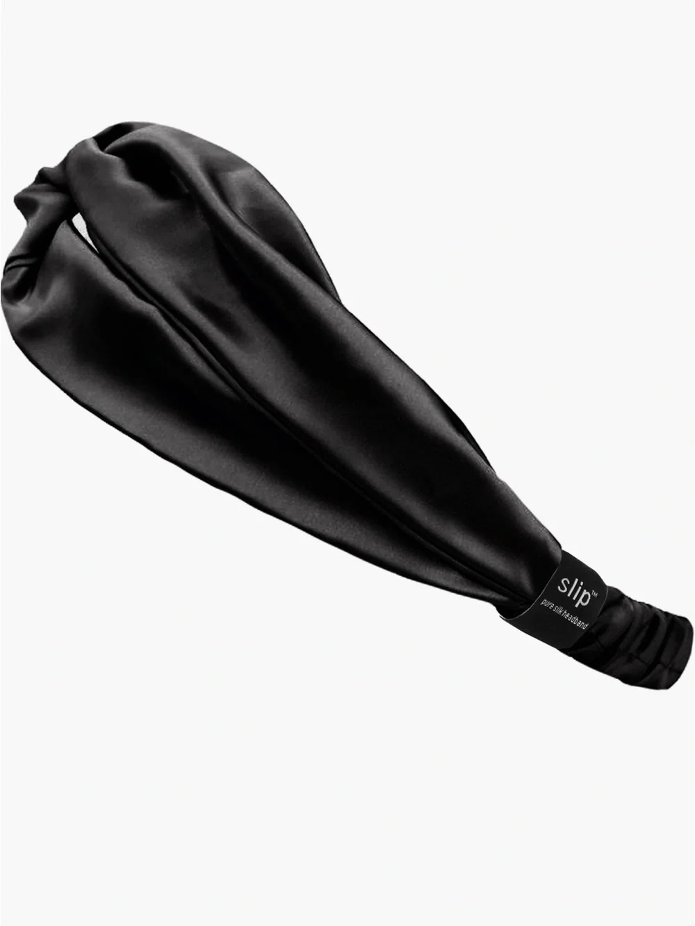 SLIP Pure Silk Knotted Headband (BLACK)